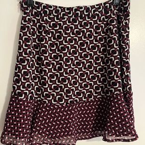 Michael Kors Magenta patterned work skirt size 8
